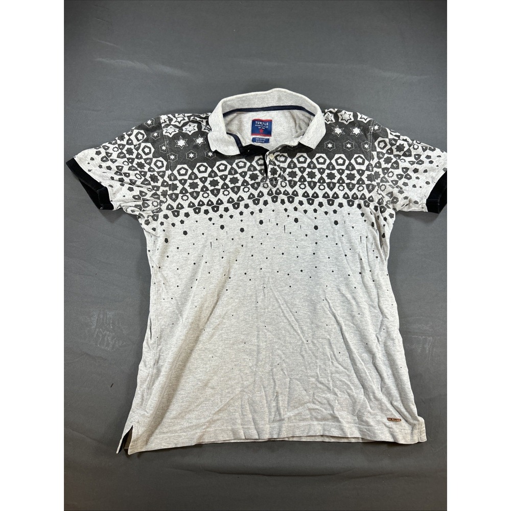 grey and black patterned polo shirt from Turtle Sports Club Size 42